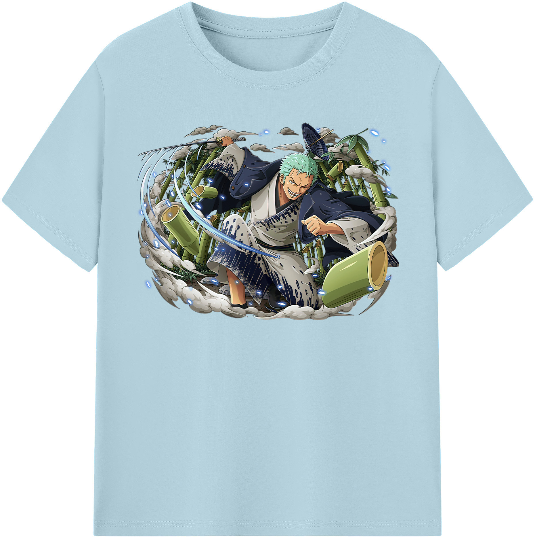 ワンピース ロロノア・ゾロ ONE PIECE Roronoa Zoro 綿100％半袖Tシャツ（フロントプリント）